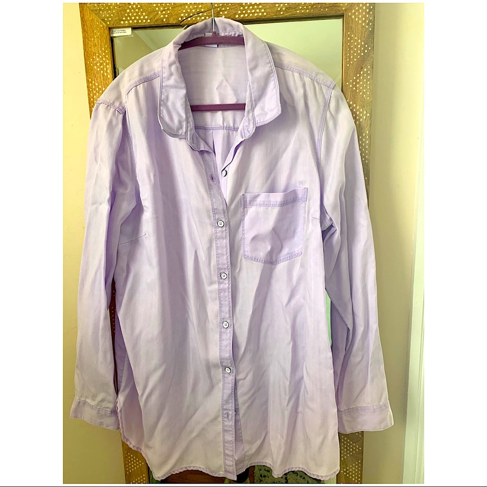 Pigment-Dyed Tencel Long-Sleeve Shirt